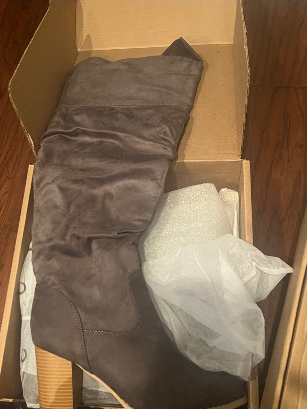 Suede Over-the-Knee Boot in Gray - Journee collection Kaison
